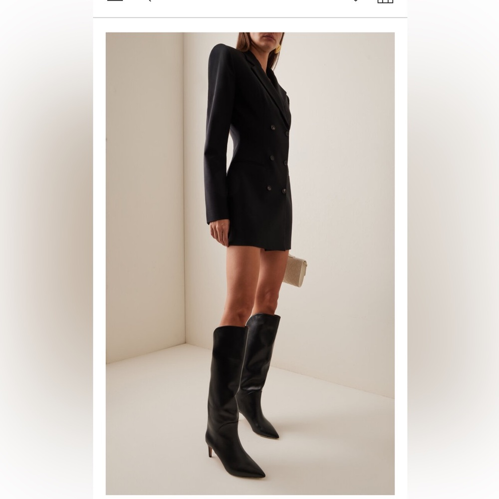 Paris Texas Gaia Black Leather Boots size 37